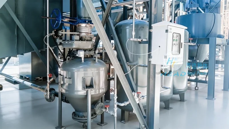 Projektbeispiel für den pneumatischen Transport mit Stickstoffkreislauf für Neodymmetallpulver bei einer Seltene-Erde-Firma in Baotou, Innere Mongolei